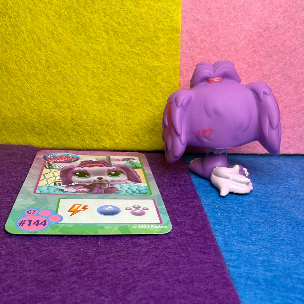 Littlest Pet Shop #144 Purple Puppy